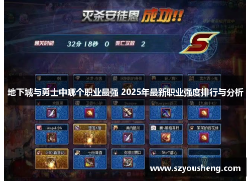 地下城与勇士中哪个职业最强 2025年最新职业强度排行与分析